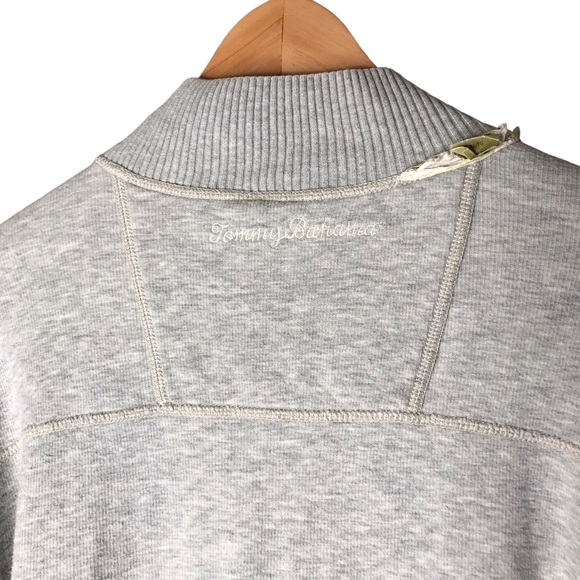 Tommy Bahama Cream Grey Reversible 1/4 Zip Sweater Pullover Long Sleeve Men’s XL - Picture 15 of 16